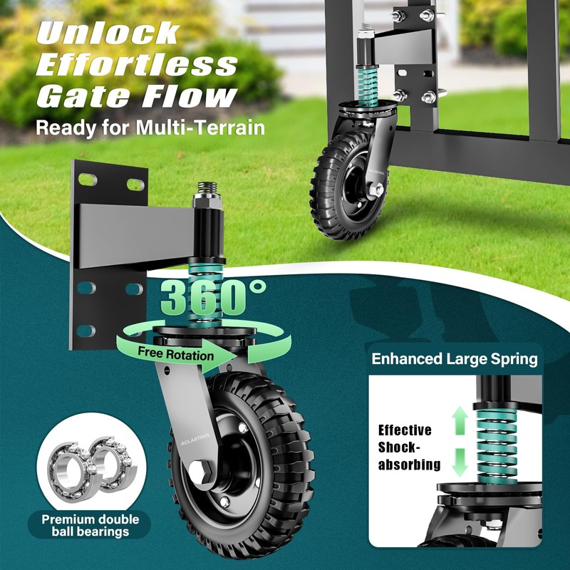 Aclastool Gate Wheel, 13.1 Inch Overall Height, 6 Inch Wheel