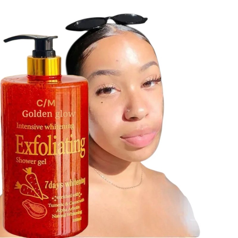 Golden Glow Intensive Whitening Shower Gel Exfoliating Body Wash [USA