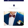 HISDERN Men's Bowtie, One-Touch Bowtie, with Chief, Adult, Weddings, Hook