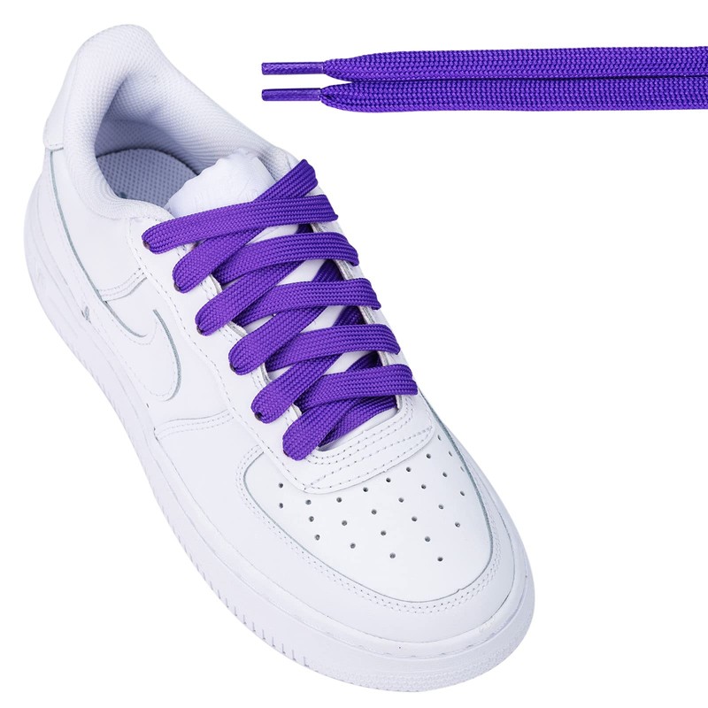 Olukssck 1 Pair Flat Shoe Laces for Sneakers, 2/5" Wide
