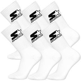 STARTER 6 pack crew socks, White, 39 - 42