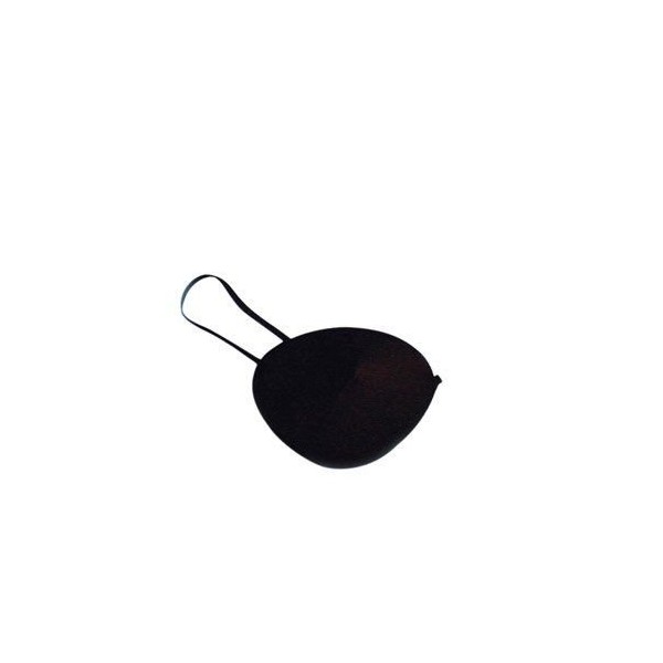 Black Satin Soft Comfortable Pirate Eye Patch Mask On Elastic