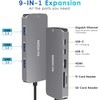 MOKiN USB C Hub Multiport Adapter for MacBook/Dell/HP, 9 IN