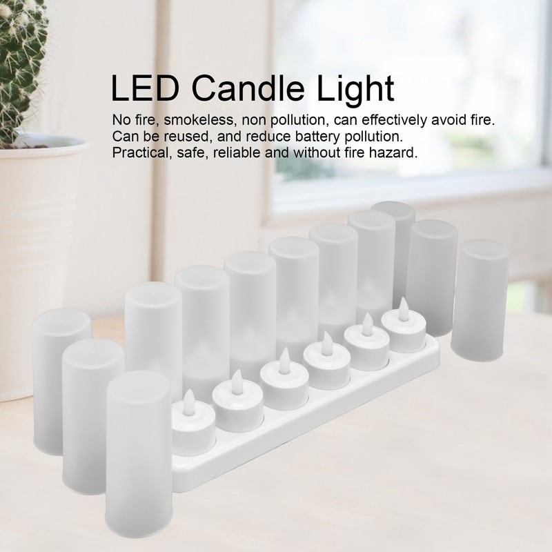Candle Light Safe Reusable Simulated Flameless LED Candles Light for