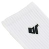 B-Five BF-PSS Basketball Socks, Stockings, Middle Socks, Plain, Unisex, white