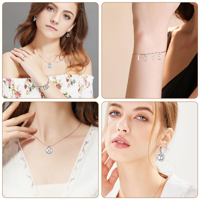 SANNIX Letter Charms, 156Pcs/6 Sets Alphabet ABC Letter Charms 3