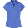 Ladies Heathered Moisture Wicking Golf Polo-S-True Royal