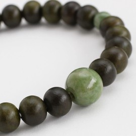 念珠 Dot Quartz Rosary Bracelet Approx. 8 Mil Green Dan Print 山玉 Wristlet 念珠 Mala Braces Power Stone natural stone Life Tree so-zyuraito Men's For Men And Women 107080045