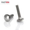 Faston Flat Round-Head Screws, Stainless Steel A2 V2A (10 Pieces),