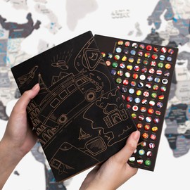 Awesometik Flags Push Pins for World Wood Map Pieces Creative National Flag Pins Thumb Tacks Country Map Push Pin Decorative Pins for Pinboards