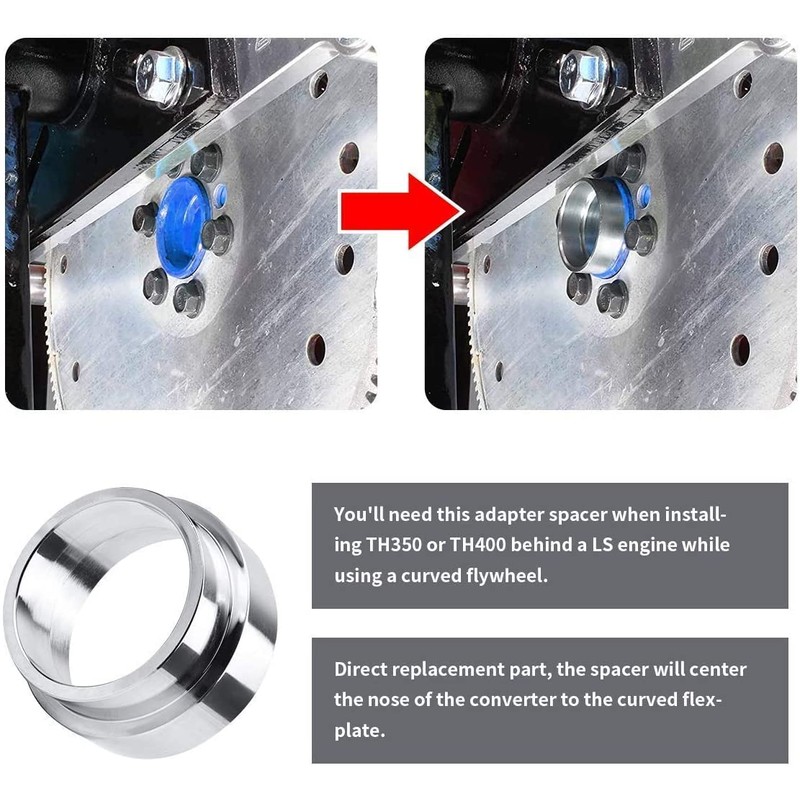 Tiardey Flexplate Adapter Spacer LS Swap Torque Stall Converter Hub