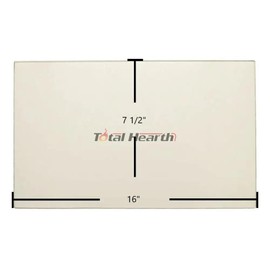 Total Hearth Craft 4830 Ceramic Glass Panel – 16" x 7 1/2" (Part #7C4830) - Pyro Glass