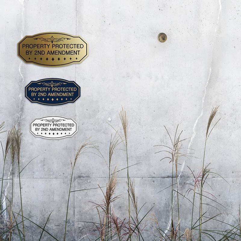 Victorian Property Protected By 2nd Amendment Sign - Easy Installation