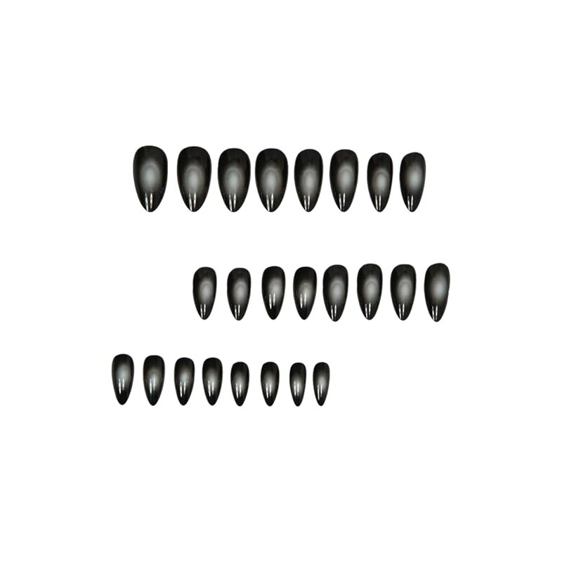 Advanced purple gradient style,Short almond-shaped nails,12 sizes - 24 nail