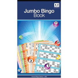 A* Stationery Jumbo Bingo Book Pad 480 Games Coded Tickets Perforated 6 to View Family Fun Bingo Night