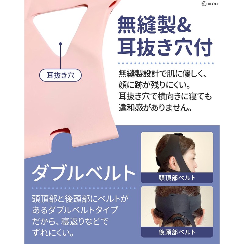 [REOLF] いびき防止グッズ いびき対策 睡眠グッズ 睡眠対策 鼻呼吸 口呼吸防止 イビキの騒音 鼻呼吸促進 快眠サポーター