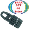 40 x Holdon® MIDI Clip Black – Clamp Mounting Eyelet