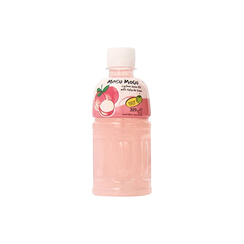 Mogu Juice with Nata De Coco, Lychee, 10.82-Ounce (Pack of