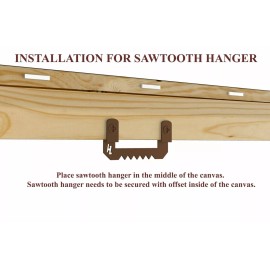 HangZ Canvas Flat Mount Sawtooth Hanger 20lb 10pc per package