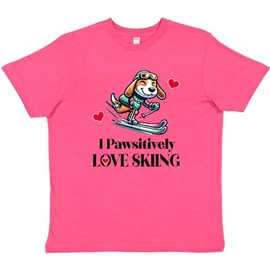 inktastic Skiing Beagle Puppy Skier Youth T-Shirt Youth X-Small (2-4) Vintage Hot Pink 42fdb