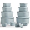 ISSEVE 12Pcs/Set Nesting Silicone Food Storage Containers with Lids, BPA