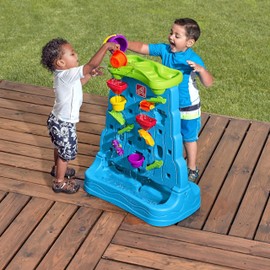 Step2 Waterfall Discovery Wall, Kids Double-Sided Water and Sand Activity Sensory Table, Summer Outdoor Toys, 13 Piece Toy Accessories, For Toddlers 1.5+ Years Old
