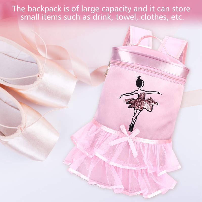 Children Ballet Dancing Satin Backpack Ballerina Girl Sequined Shoulder Bag