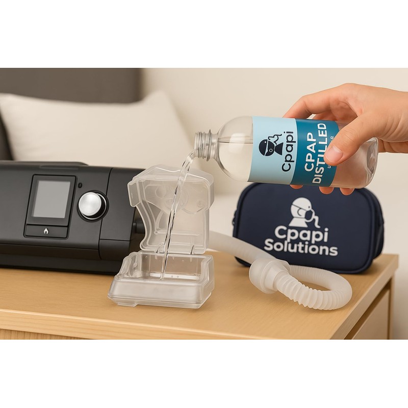 CPAPi Solutions Distilled Water CPAP – 6-Pack Travel Bottles (20