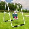 Hapfan Toddler Swing Set with Heavy Duty Foldable Stand Baby