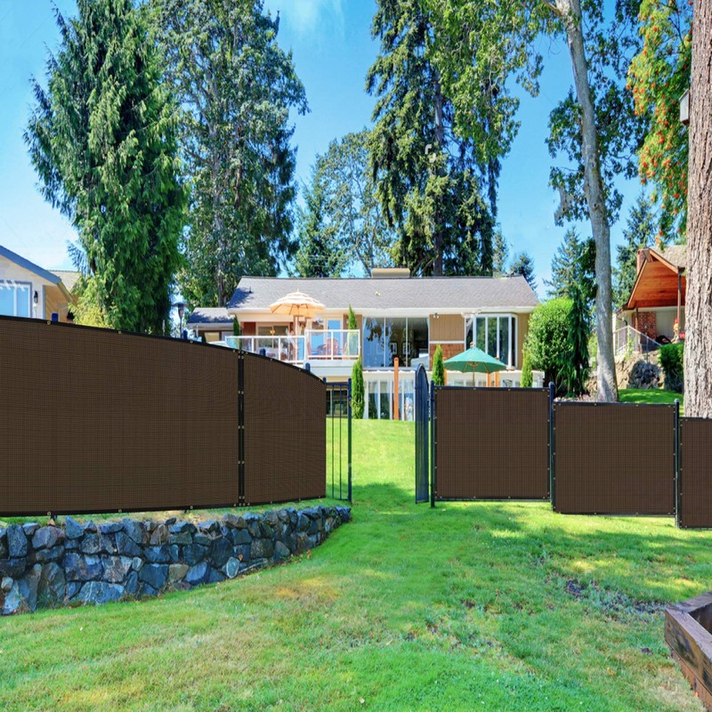 Windscreen4less Heavy Duty Privacy Screen Fence 98% Blockage Solid Brown