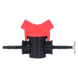Tissting 2 Pcs Drip Irrigation Shut Off Valve Barbed Shut-Off Valve Universal for Vegetable Garden, Plantation and Back Garden Drip Irrigation Pipe Connection(2#)(3.5MM)