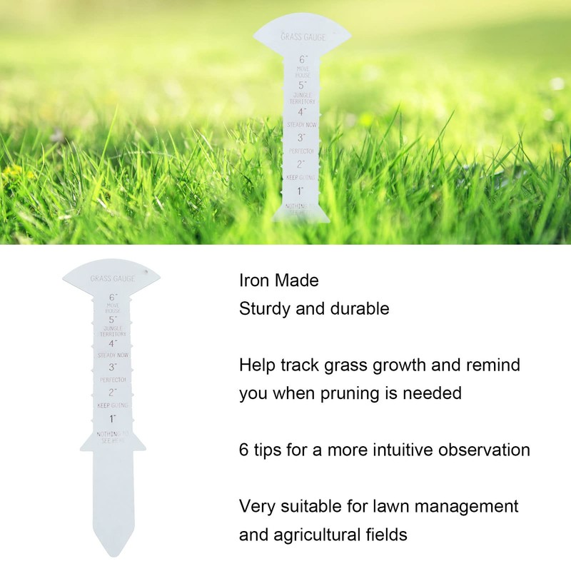 Grass Gauge, Grass Ruler Iron 30cm Funny Text Hard for