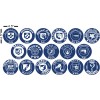 GRG Full Set of 17 Zombie Perk Logo Stickers for