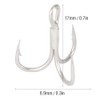 20Pcs High Carbon steel Strength Sharp Treble Hooks with Barb