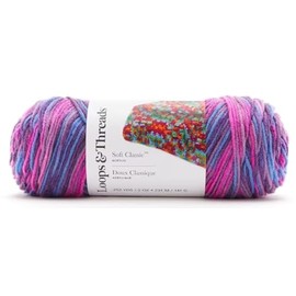 Soft Classic Multi Ombre Yarn by Loops & Threads - 5 Ounces - 252 Yards - Orchard Mist, 228172