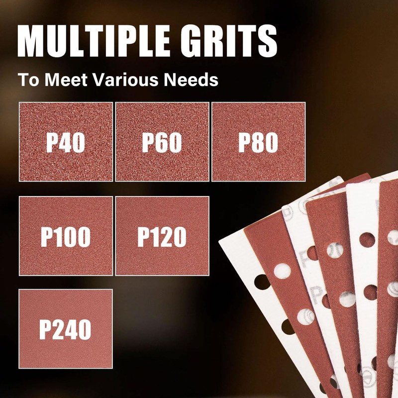 TOPEX Rectangular Detail Sander Pads 93 * 187mm Sanding Sheets