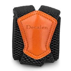 Decalen, unisex braces, 4 cm wide, with 4 very strong metal clips, long, one size, adjustable and elastic cross-style - black 1