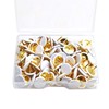 100 Pcs White Drawing Pins, Round Head Thumbtacks, Metal Push