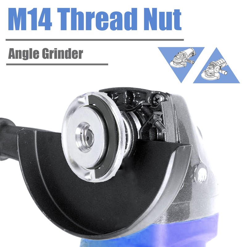 Mesee 2 Pieces M14 Quick Clamping Nuts Angle Grinder Locking
