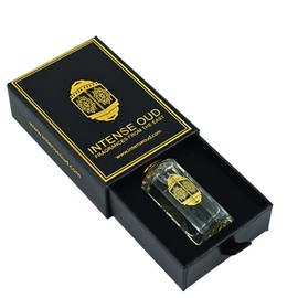 INTENSE OUD Cool Bleu Loose Oil 12ml (0.40 oz) Arabian Perfume Oil for Men & Women in Black Gift Box, Long Lasting Fragrance Oil, Alcohol Free Concentrated Perfume Oil with Lemon & Sandalwood Notes