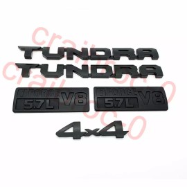 Toyota 5pcs FOR 2014-2021 Toyota Tundra Matte Black Out Replacement Emblem Badges Kit
