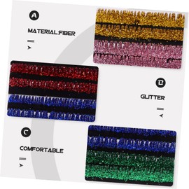 MERRYHAPY 12 Pairs Glitter False Eyelashes Thick Eyelashes Glitter Lash Extensions Cosplay Lashes Fake Glitteredindividual Lashes with Glitter Volume Lashes Extensions Costume Eyelash Fiber