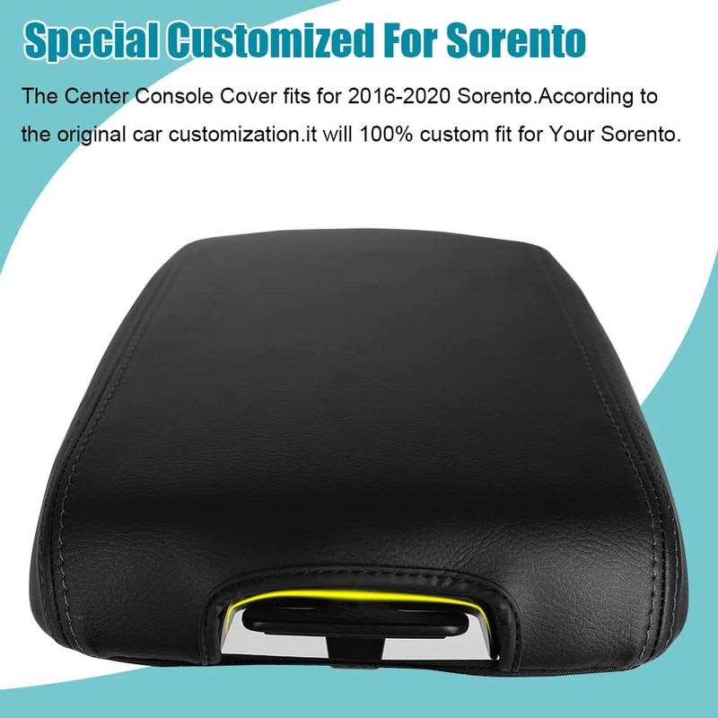 LEXLEY Center Console Pad Armrest Box Cover Waterproof Anti-Scratch Leather
