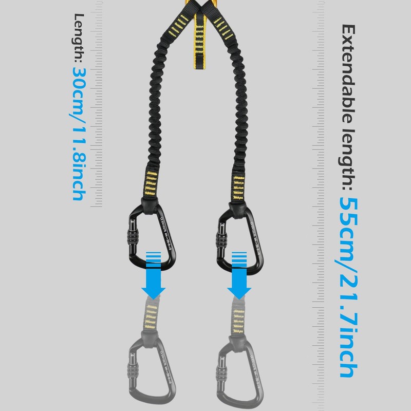 EUNEWR Via Ferrata Set, via Ferrata Set, Men's Climbing Harness,
