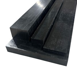 1" x 3-1/4" x 24", Acetal POM Plastic Bar, Sheet, Plate, Black