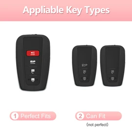 Riasot Print Key Fob Cover for Highlander RAV4 Camry Avalon C-HR Corolla GT86 with Keychain (Butterfly)