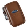 Ford Car Remote Case Holder / Tan Faux Leather
