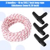3pcs Gas Engine Handle & Pull Cord, 0.20 Inch Thick