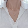 18k rose gold two-line necklace shining cutting chain silver necklace