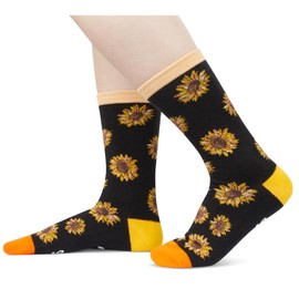 HAPPYPOP HAPPYPOP Sunflower Gifts for Women Teens - Sunflower Socks Sunshine Socks, Funny Plant Gifts, Plant Lover Socks, Sunflower Socks, Garden Gifts